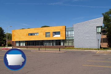 Hartford Art School in West Hartford, Connecticut - with Iowa icon