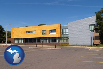 Hartford Art School in West Hartford, Connecticut - with Michigan icon